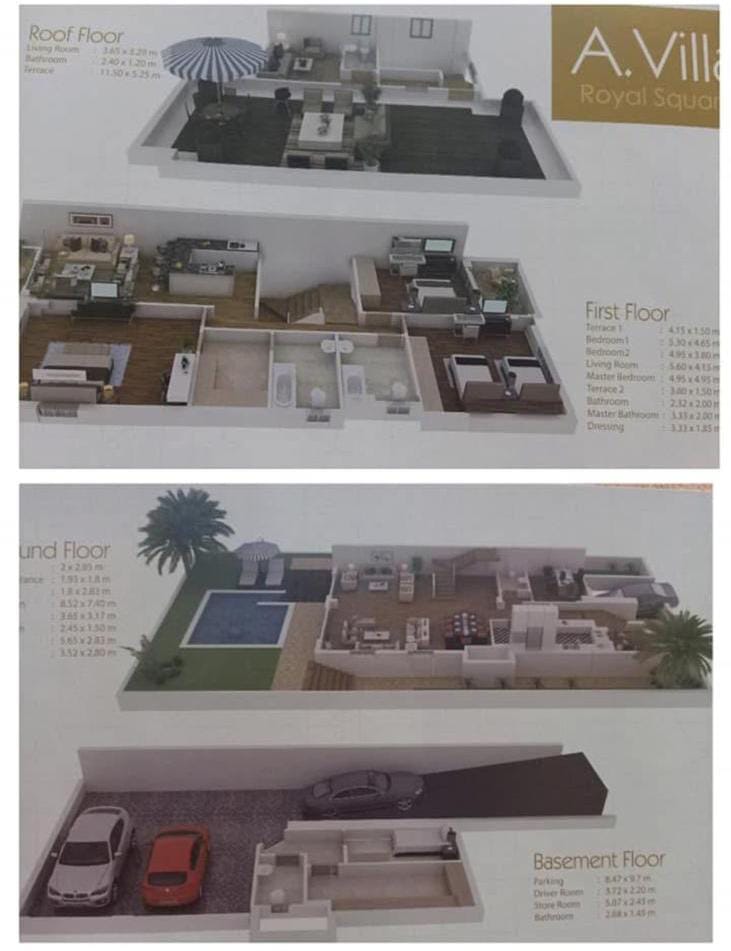 للبيع فيلا ستاند ألون   داخل كمبوند اسكوير لاين راقى جدا